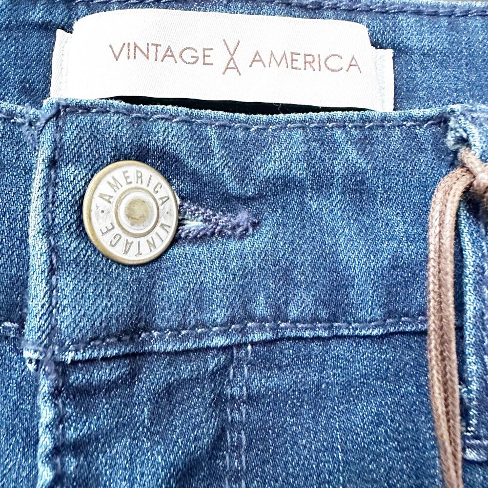 NWT Vintage America Wonderland Skinny Jeans 8/29 Floral Embroidered Luxe Lift - Picture 3 of 7